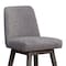 Armen Living Amalie Swivel Counter Stool in Gray Oak Wood Finish with Mocha Fabric 840254332058 - alternate 3